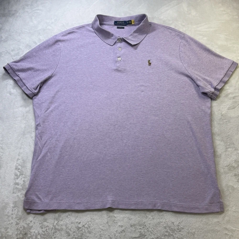 Polo Ralph Lauren Classic Fit Polo Shirt XL Purple Heather Big Pony Golf Cotton